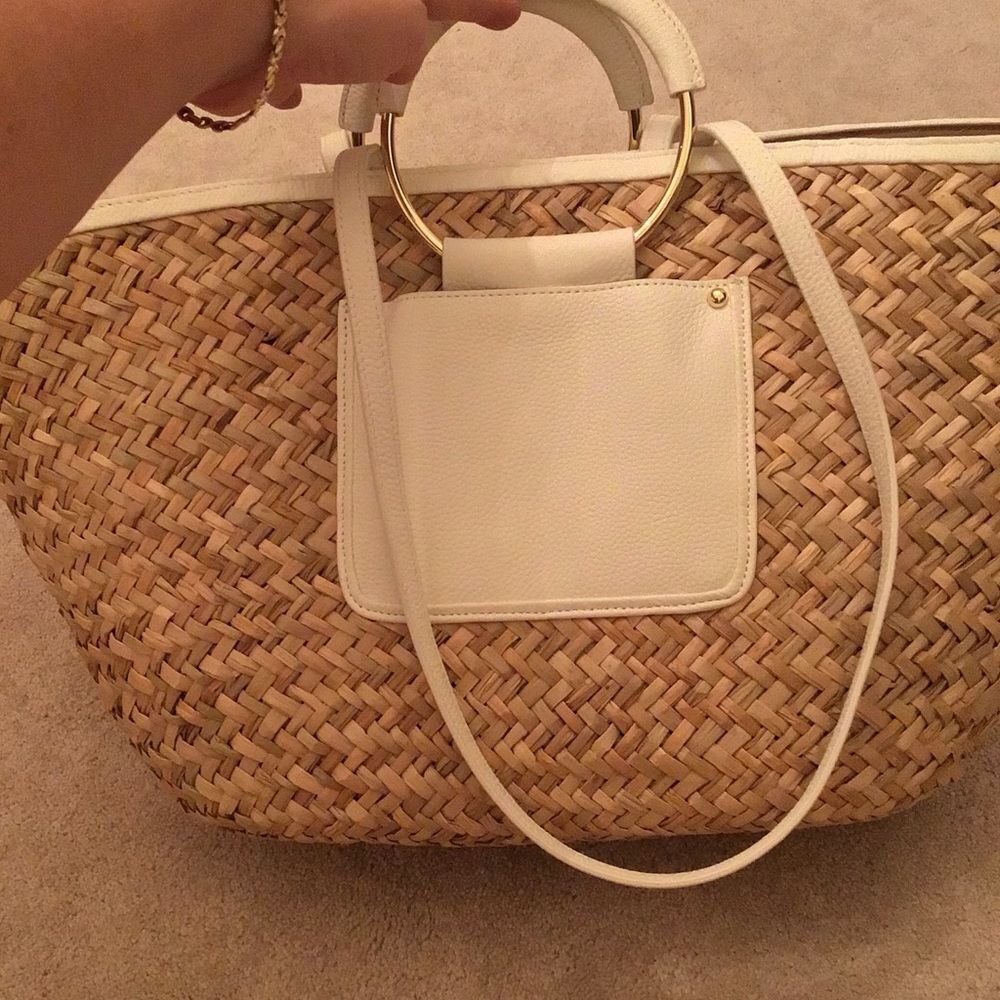 NWOT Talbots SEAGRASS STRAW TOTE - Picture 5 of 9